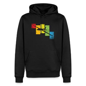 Segelflieger - Männer Premium Bio Hoodie - Schwarz - Vorne - Nico (187cm)