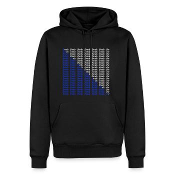 Zürich Stadt Kanton Design Wappen Schrift - Männer Premium Bio Hoodie - Schwarz - Vorne - Nico (187cm)