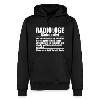 Radiologe Röntgen MTRA - Männer Premium Bio Hoodie - Schwarz - Vorne - Nico (187cm)