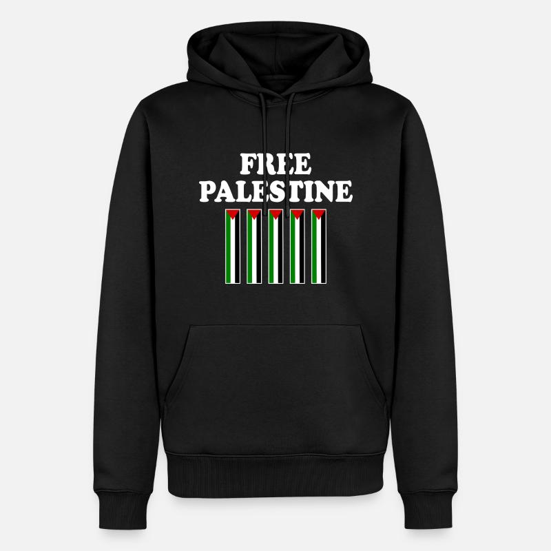Free palestine - Sweat à capuche Premium bio Homme - noir