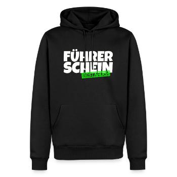 Führerschein bestanden - Männer Premium Bio Hoodie - Schwarz - Vorne - Nico (187cm)