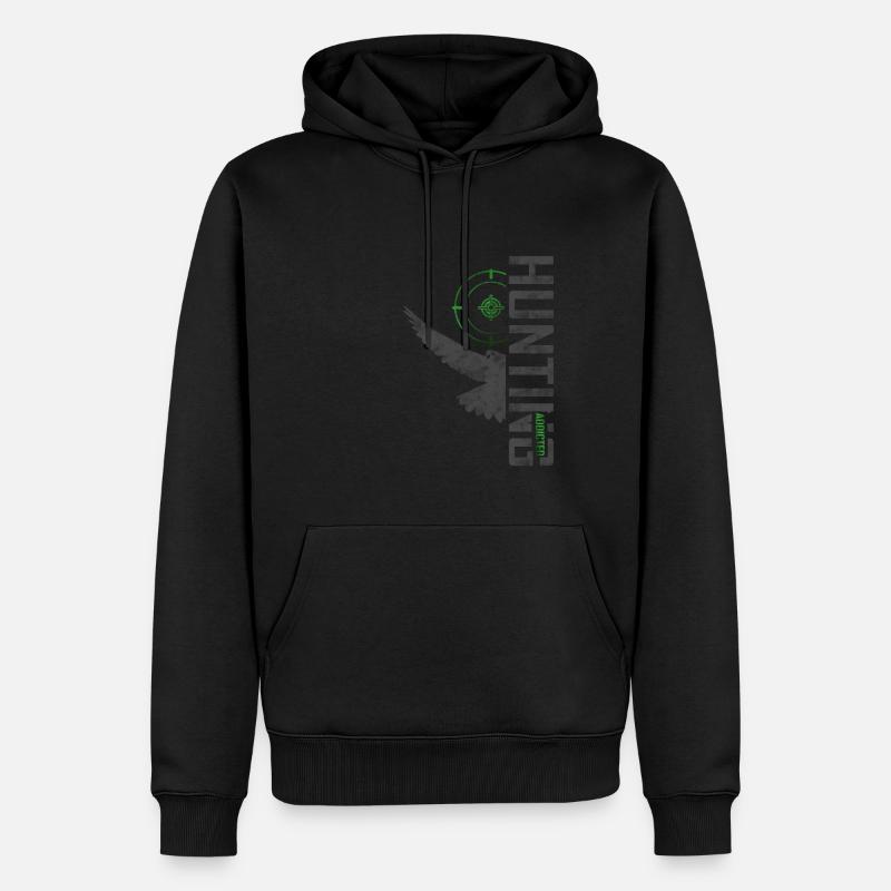 Tauben Jagd - Männer Premium Bio Hoodie - Schwarz