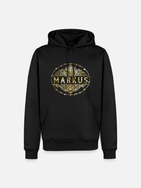 Markus - Sweat à capuche Premium bio Homme - noir