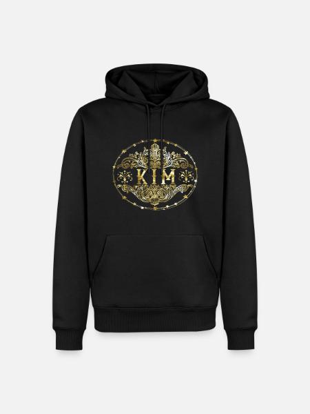 Kim - Men’s Premium Organic Hoodie - black