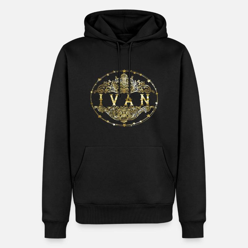 Ivan - Sweat à capuche Premium bio Homme - noir