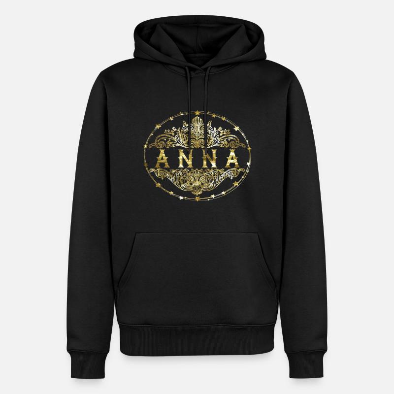Anna - Sweat à capuche Premium bio Homme - noir