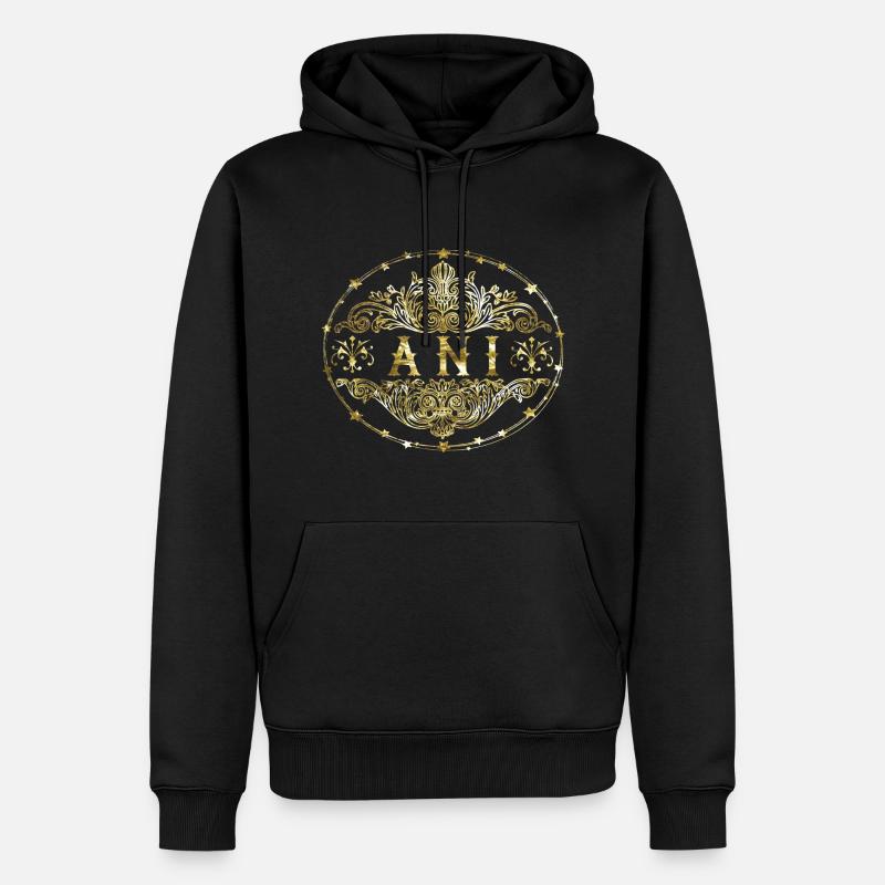Ani - Sweat à capuche Premium bio Homme - noir