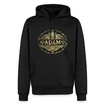 Adam - Sweat à capuche Premium bio Homme - noir - Devant - Nico (187cm)