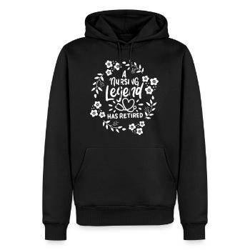 Légende des soins infirmiers a cadeau de retraité retraité retraité - Sweat à capuche Premium bio Homme - noir - Devant - Nico (187cm)