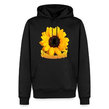 sunflower Sonnenblume - Männer Premium Bio Hoodie - Schwarz - Vorne - Nico (187cm)