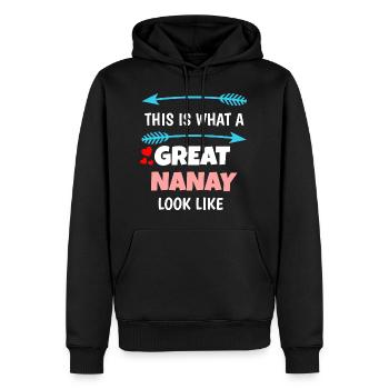 Philippines Filipino Nanay Nana Grandma I Cadeau - Sweat à capuche Premium bio Homme - noir - Devant - Nico (187cm)