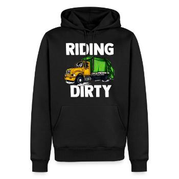 Müllmann Geschenk Müll Müllabfuhr Abfall Beruf - Männer Premium Bio Hoodie - Schwarz - Vorne - Nico (187cm)