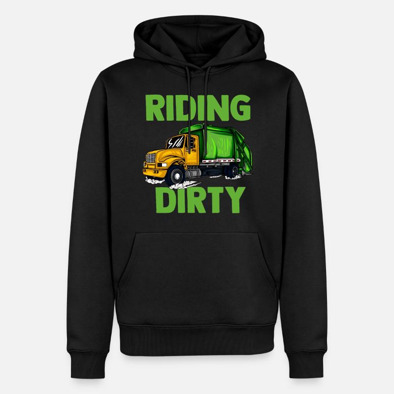 Müllmann Tshirt - Männer Premium Bio Hoodie - Schwarz