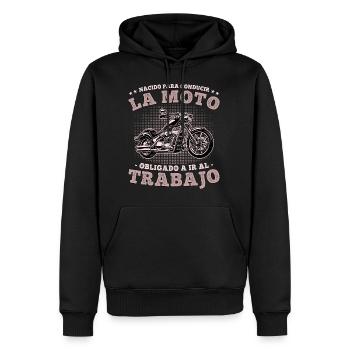 Nacido para Conducir la Moto Ogligado in Trabajar - Sweat à capuche Premium bio Homme - noir - Devant - Nico (187cm)