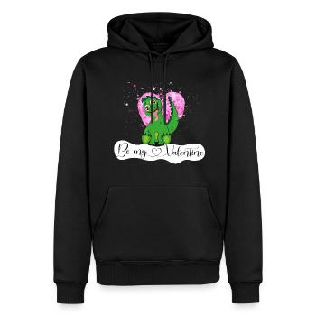 C’est l’heure de la Saint-Valentin - Sweat à capuche Premium bio Homme - noir - Devant - Nico (187cm)