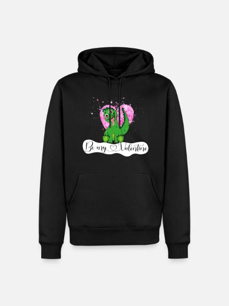 C’est l’heure de la Saint-Valentin - Sweat à capuche Premium bio Homme - noir