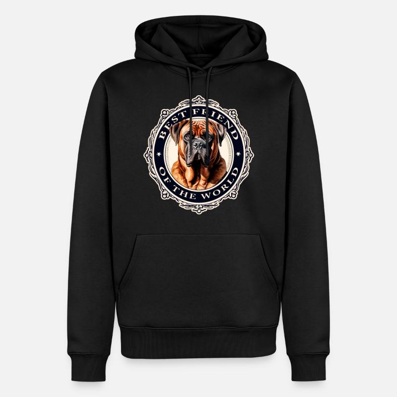 Bester Freund Bullmastiff - Männer Premium Bio Hoodie - Schwarz