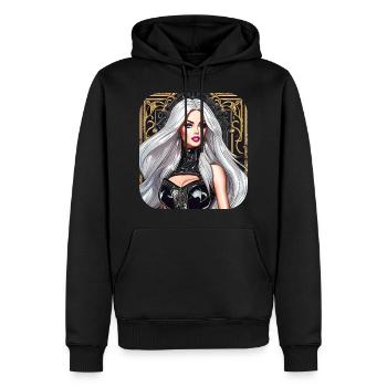 Anime Gothic Girl in Schwarz gold - Männer Premium Bio Hoodie - Schwarz - Vorne - Nico (187cm)