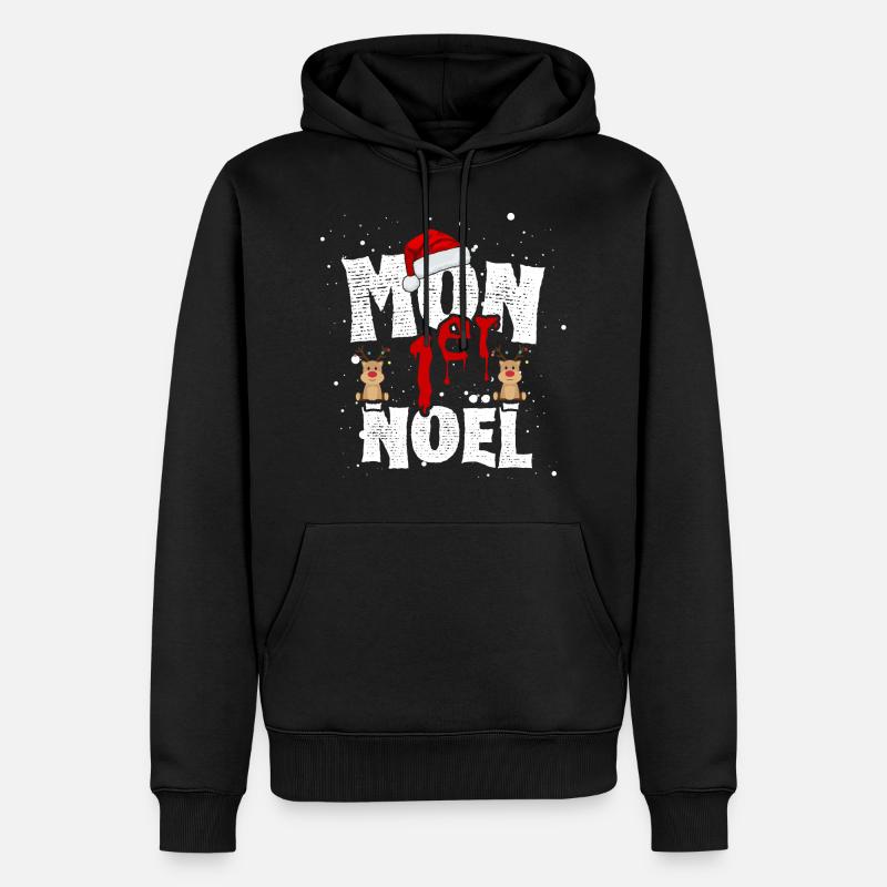 Mon 1er Noël - Sweat à capuche Premium bio Homme - noir