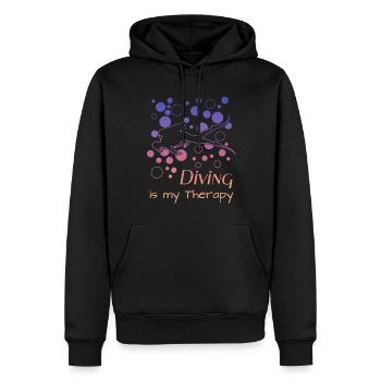 Taucher, Spruch für Taucher, Scuba Diving, Tauchen - Männer Premium Bio Hoodie - Schwarz - Vorne - Nico (187cm)