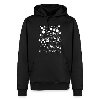 Tauchen - Männer Premium Bio Hoodie - Schwarz - Vorne - Nico (187cm)