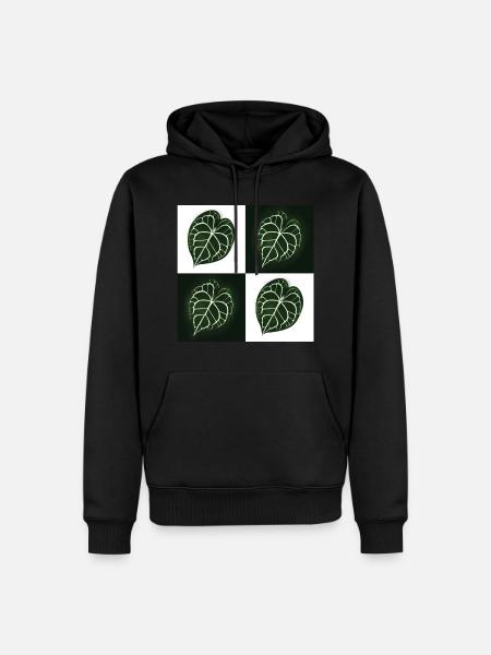 Anthurium Clarinervium - Men’s Premium Organic Hoodie - black