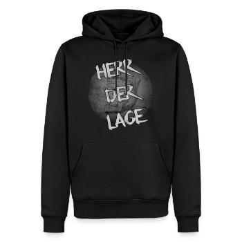 Seigneur de l’emplacement Couronne de crâne - Sweat à capuche Premium bio Homme - noir - Devant - Nico (187cm)