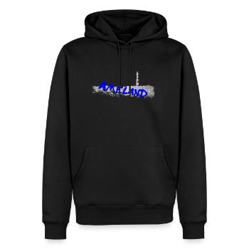 AMELAND avec phare - Sweat à capuche Premium bio Homme - noir - Devant - Nico (187cm)