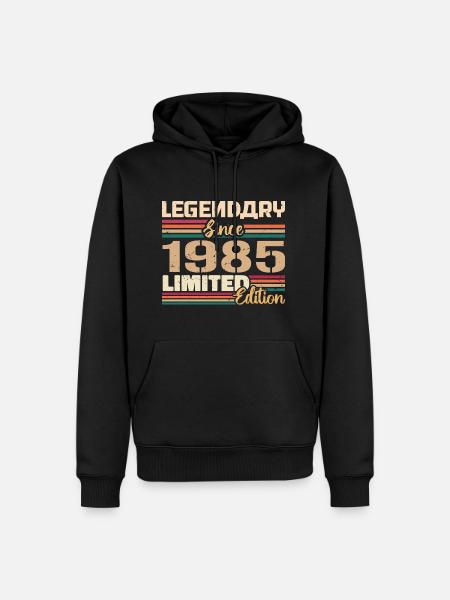 1985 Vintage 1985 Birthday born in 1985 - Men’s Premium Organic Hoodie - black