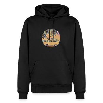 Surfen - Männer Premium Bio Hoodie - Schwarz - Vorne - Nico (187cm)