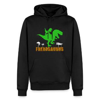 Frèrosaurus Futur Grand Frère De Bébé - Sweat à capuche Premium bio Homme - noir - Devant - Nico (187cm)