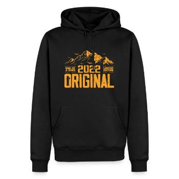 Vintage 2022 Geburtstagsgeschenk - Retro 2022 - Männer Premium Bio Hoodie - Schwarz - Vorne - Nico (187cm)