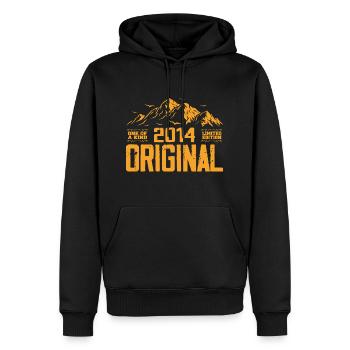 Vintage 2014 Geburtstagsgeschenk - Retro 2014 - Männer Premium Bio Hoodie - Schwarz - Vorne - Nico (187cm)