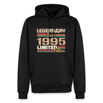 1995 Vintage 1995 Geburtstag geboren im Jahr 1995 - Männer Premium Bio Hoodie - Schwarz - Vorne - Nico (187cm)