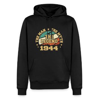 1944 Geburtstag geboren im Jahr 1944 Retro Vintage - Männer Premium Bio Hoodie - Schwarz - Vorne - Nico (187cm)