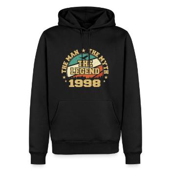 1998 Geburtstag geboren im Jahr 1998 Retro Vintage - Männer Premium Bio Hoodie - Schwarz - Vorne - Nico (187cm)