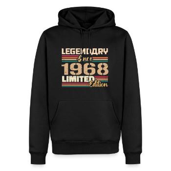 1968 Vintage 1968 Geburtstag geboren im Jahr 1968 - Männer Premium Bio Hoodie - Schwarz - Vorne - Nico (187cm)