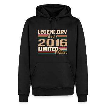 2016 Vintage 2016 Geburtstag geboren im Jahr 2016 - Männer Premium Bio Hoodie - Schwarz - Vorne - Nico (187cm)