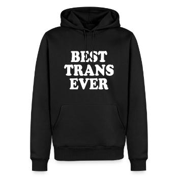 Best trans ever - Männer Premium Bio Hoodie - Schwarz - Vorne - Nico (187cm)