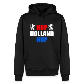 Hup holland hup - Männer Premium Bio Hoodie - Schwarz - Vorne - Nico (187cm)