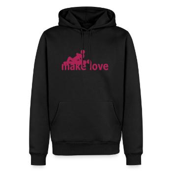 Zitat Sex machen Liebespaar Liebesstellung - Männer Premium Bio Hoodie - Schwarz - Vorne - Nico (187cm)