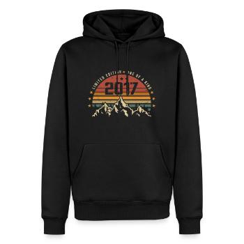 Born in 2017 - Vintage Birthday Gift 2017 - Men’s Premium Organic Hoodie - black - Front - Nico (187cm)