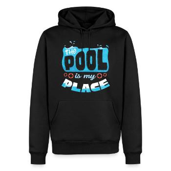 Pool Guy Cleaner Pool Service The Pool Is My Place - Männer Premium Bio Hoodie - Schwarz - Vorne - Nico (187cm)