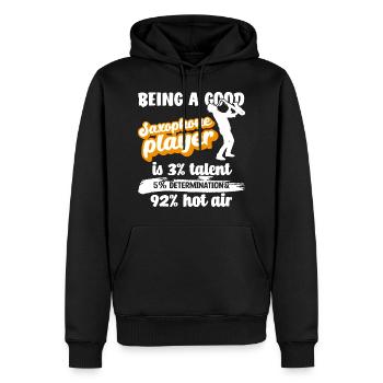 Saxophon Spieler Spruch - Männer Premium Bio Hoodie - Schwarz - Vorne - Nico (187cm)