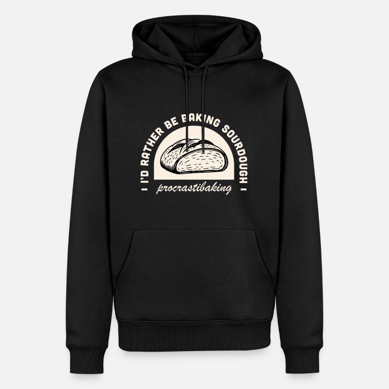 Sauerteigbrot Humor - Männer Premium Bio Hoodie - Schwarz