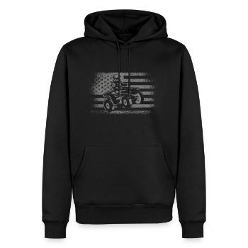Pilote ATV USA Design Quad Quad Quad Bike Quad Bike - Sweat à capuche Premium bio Homme - noir - Devant - Nico (187cm)