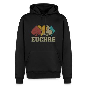 Euchre Vintage Euchre Kartenspiel - Männer Premium Bio Hoodie - Schwarz - Vorne - Nico (187cm)
