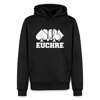 Euchre Vintage Euchre Kartenspiel - Männer Premium Bio Hoodie - Schwarz - Vorne - Nico (187cm)