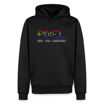 Kannst du dekodieren? - Männer Premium Bio Hoodie - Schwarz - Vorne - Nico (187cm)