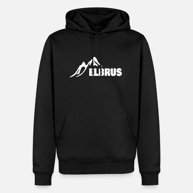Elbrus - Männer Premium Bio Hoodie - Schwarz